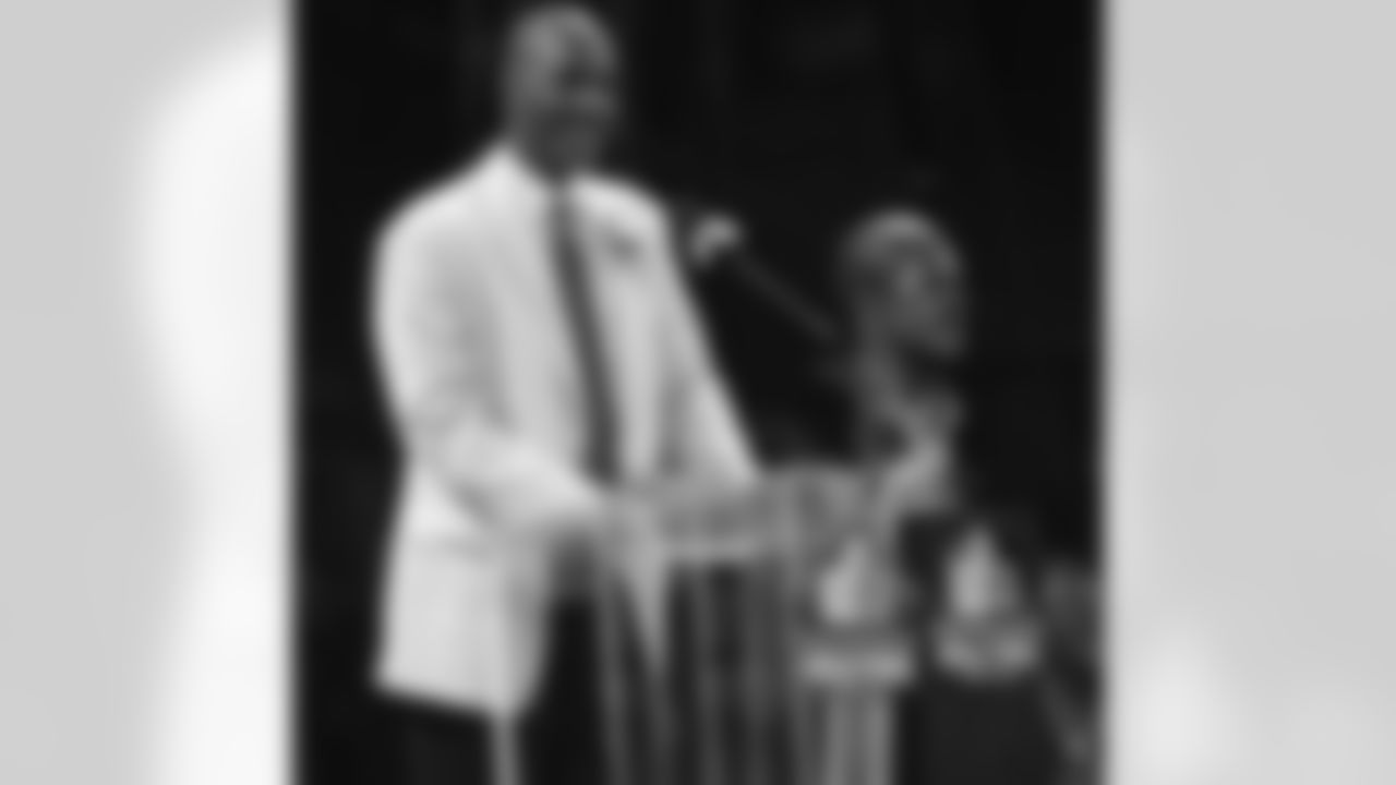 Art Monk at the podium, reflecting on his career.