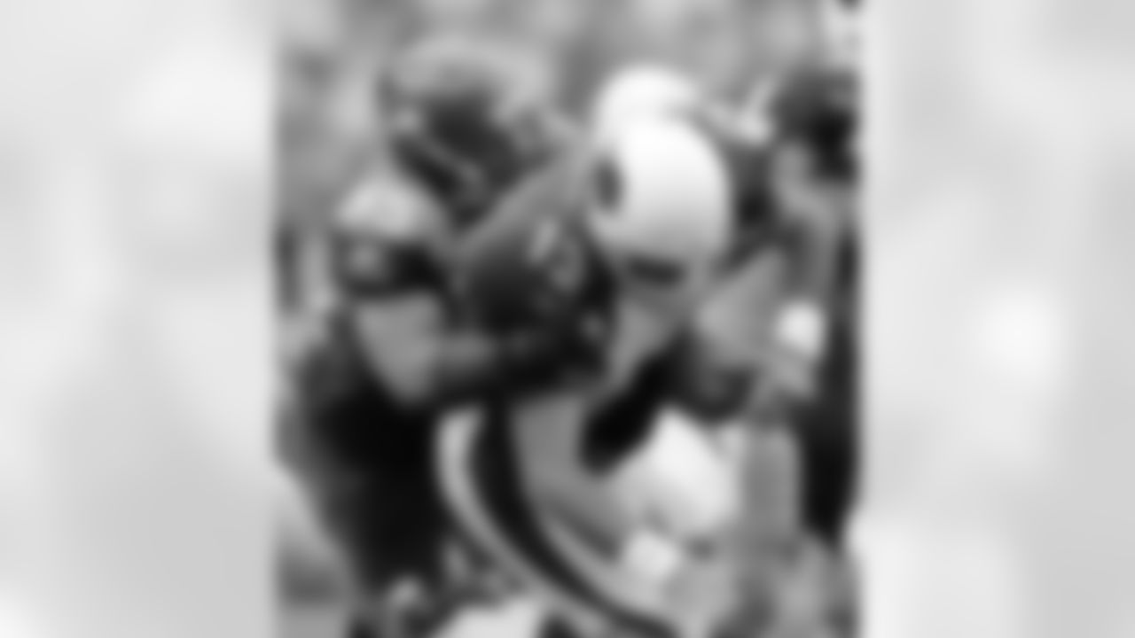 No. 6: Tapp taking down Arizona Cardinals quarterback Kurt Warner for his first career sack in Week 2 of the 2006 regular season.