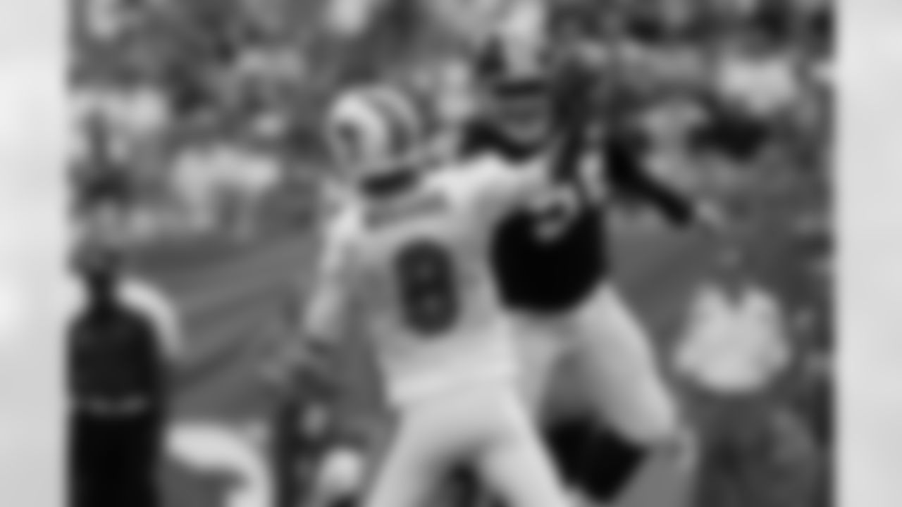 Barry Cofield pressures Matt Moore and forces an interception.