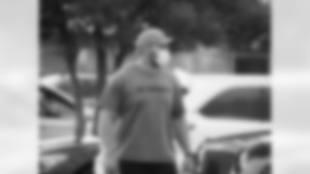 Guard Brandon Scherff arrives at the Washington Football Team facility on Thursday, July 23, 2020.