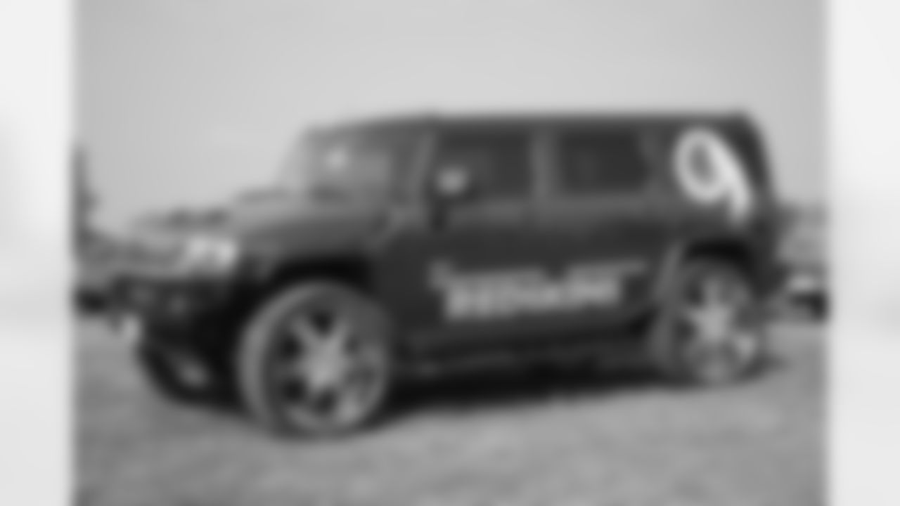 A Redskins' fan's Redskins themed Hummer.