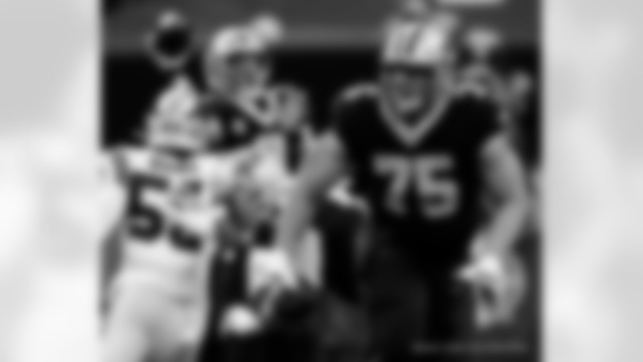 Game action photos from the New Orleans Saints vs. Carolina Panthers matchup in Week 7 of the 2020 NFL season.