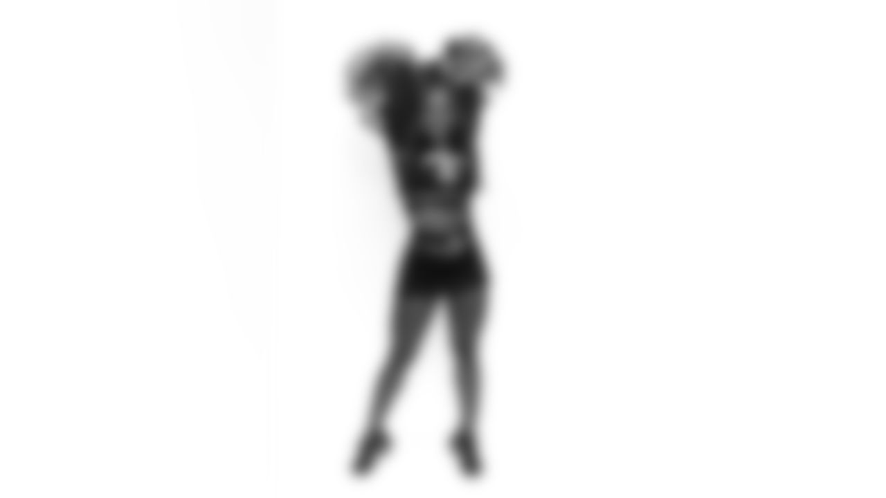 The 2023 New Orleans Saints Cheer Krewe posed for uniform portraits at the team's annual Media Day photoshoot.