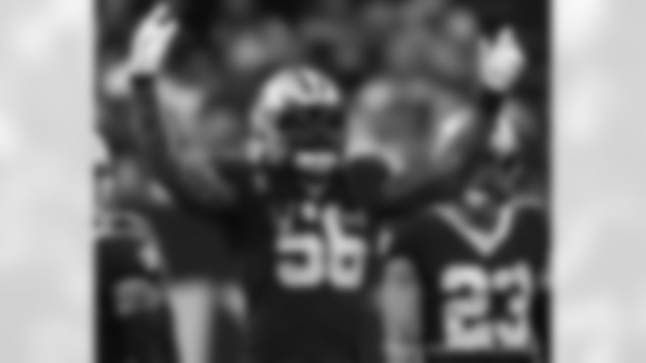 New Orleans Saints linebacker Demario Davis (56) in action during their 2022 Week 2 game against the Tampa Bay Buccaneers.