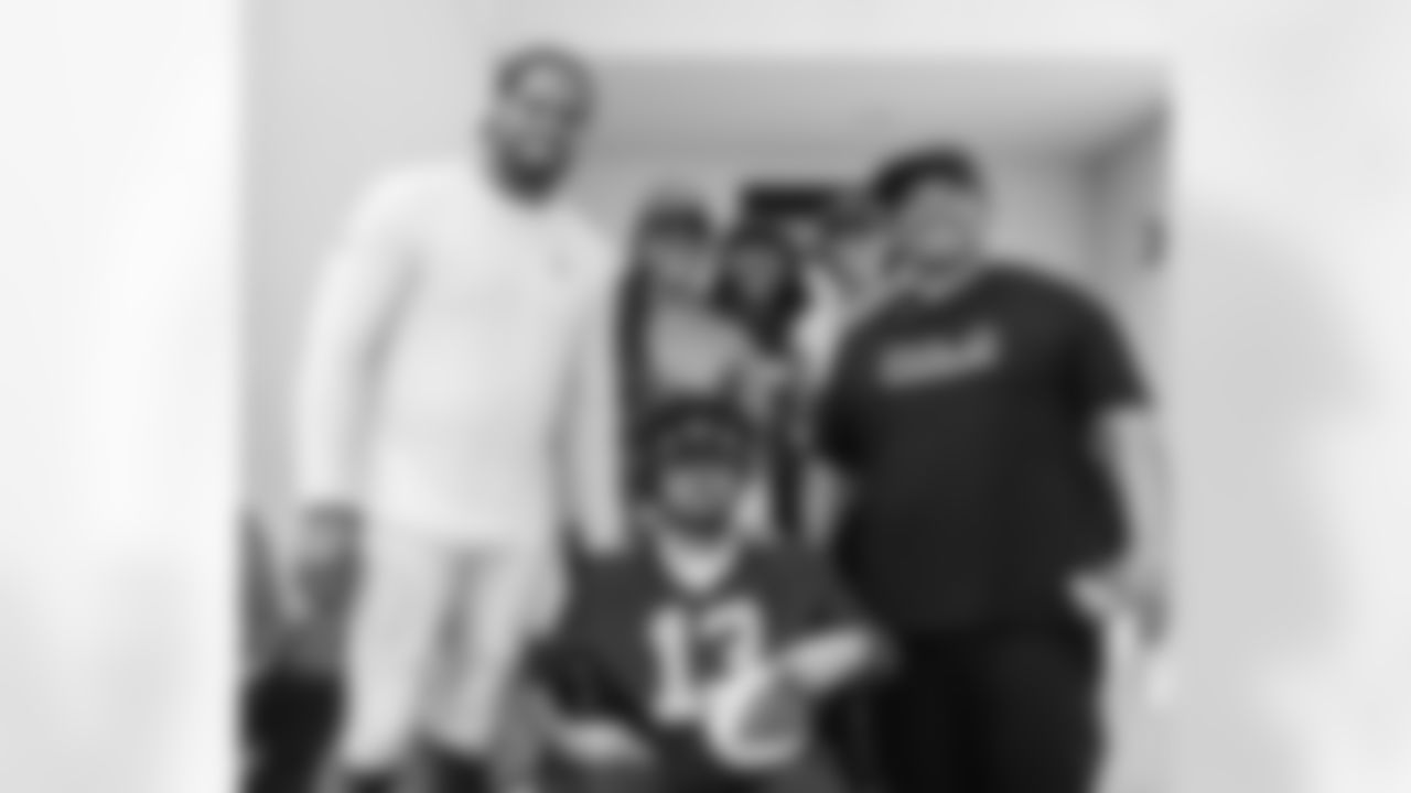 The New Orleans Saints hosted Jazmon from Make A Wish at Training Camp practice on August 6, 2023. Jazmon was able to spend time with his favorite player Michael Thomas and throw him a pass in addition to greeting Dennis Allen and several Saints players following workouts.