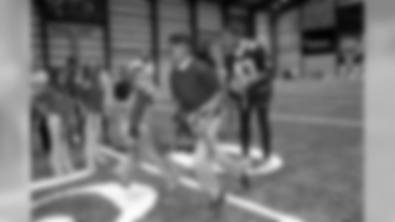 Safety Marcus Williams joined students from the Youth Empowerment Project at the Ochsner Sports Performance Center for a special flag football clinic and scrimmage hosted by Dudley DeBosier.