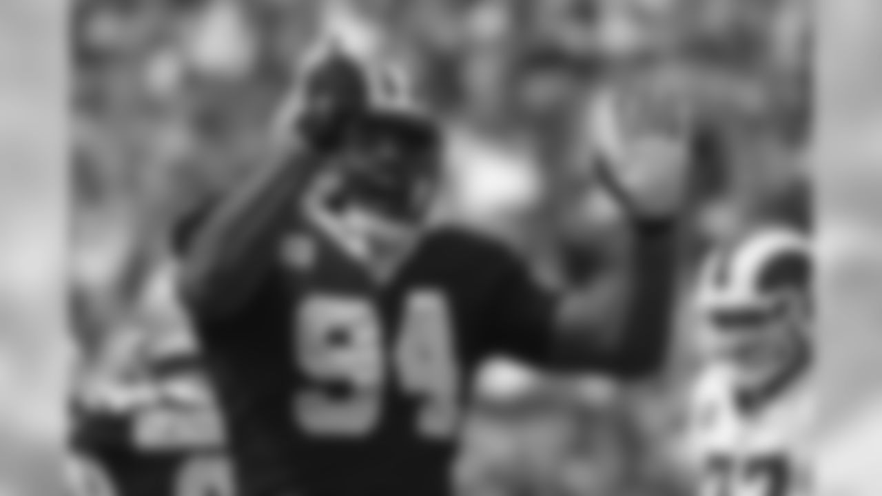 New Orleans Saints defensive end Cameron Jordan celebrates after sacking Los Angeles Rams quarterback Jared Goff during the first half of an NFL football game Sunday, Sept. 15, 2019, in Los Angeles. (AP Photo/Mark J. Terrill)