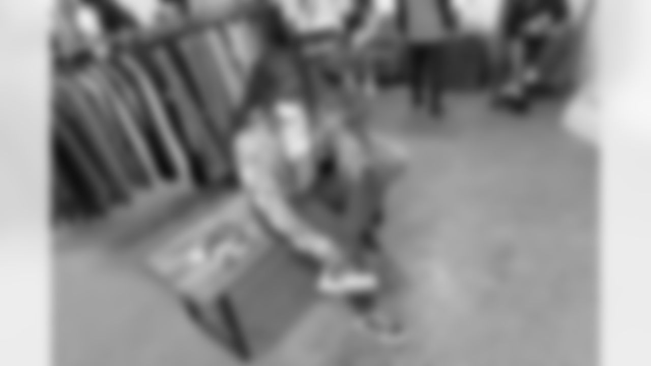 New Orleans Saints defensive end Cameron Jordan gifted dozens of kids from the Youth Empowerment Project (Y.E.P) with a pair of sneakers of their choice at Sneaker Politics in the French Quarter on Thursday, December 16, 2021.