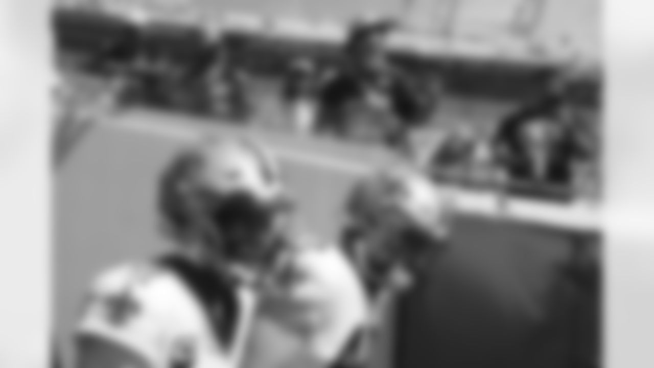 The New Orleans Saints prepare to take on the Green Bay Packers during pregame warmups at TIAA Bank Field in week 1 of the 2021 NFL season on Sunday, September 12, 2021.