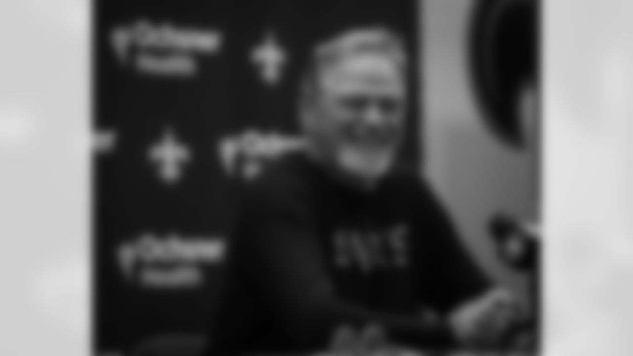 New Orleans Saints Executive Vice President and General Manager Mickey Loomis speaks to the media in his pre-Draft press conference ahead of the 2022 NFL Draft.
