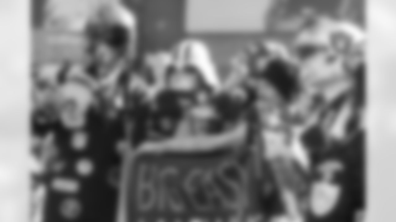 Fans get ready at Champions Square as the New Orleans Saints host the Las Vegas Raiders in Week 8 of the 2022 NFL season on October 30 at the Caesars Superdome.