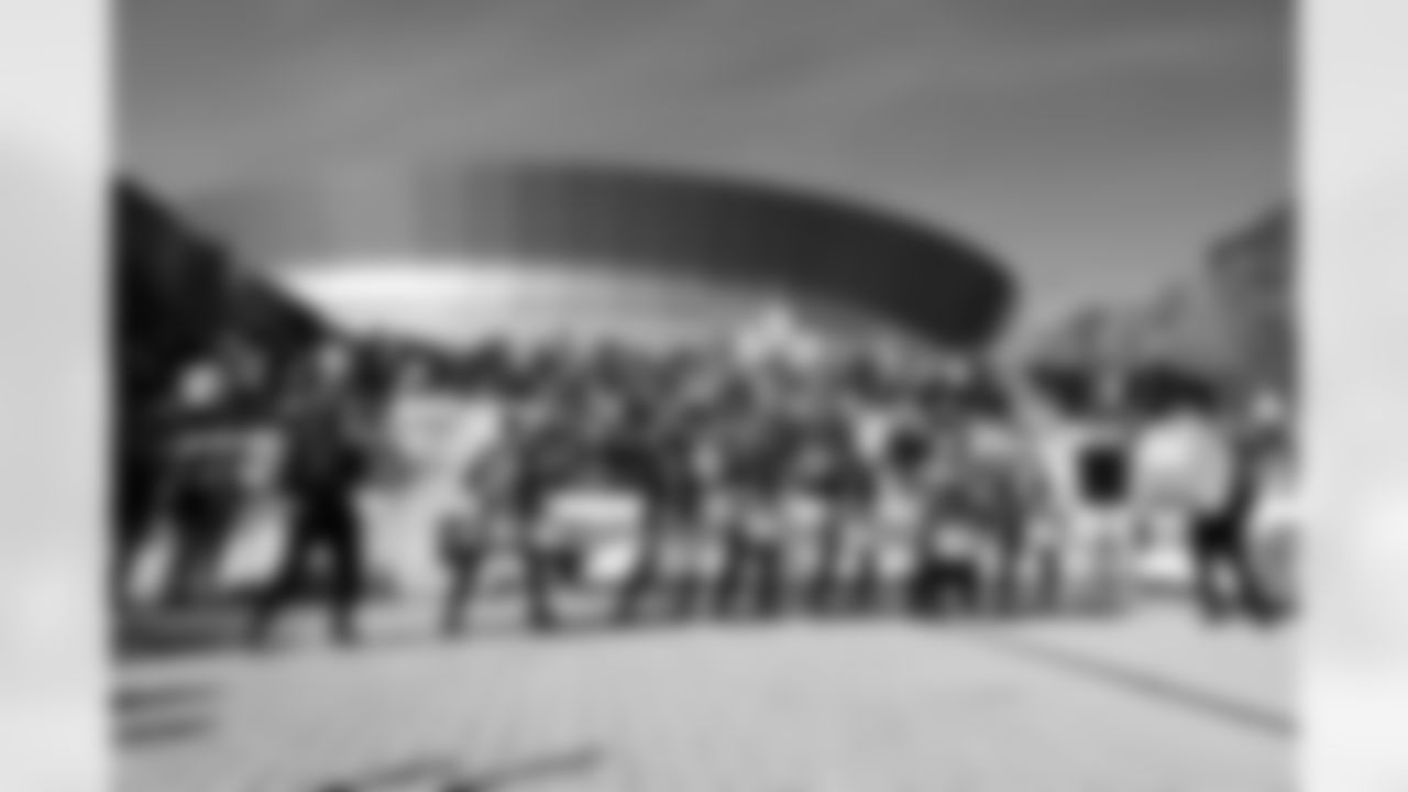 Fans get ready at Champions Square as the New Orleans Saints host the Atlanta Falcons in Week 15 of the 2022 NFL season on December 18 at the Caesars Superdome.