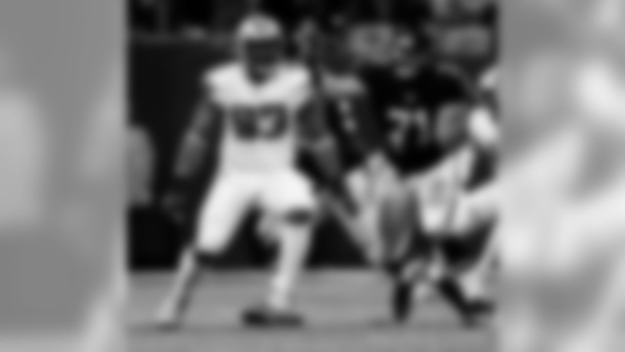 Game action photos from Thursday Night Football on Thanksgiving night 2019 as the New Orleans Saints defeated the Atlanta Falcons in week 13 at Mercedes-Benz Stadium.