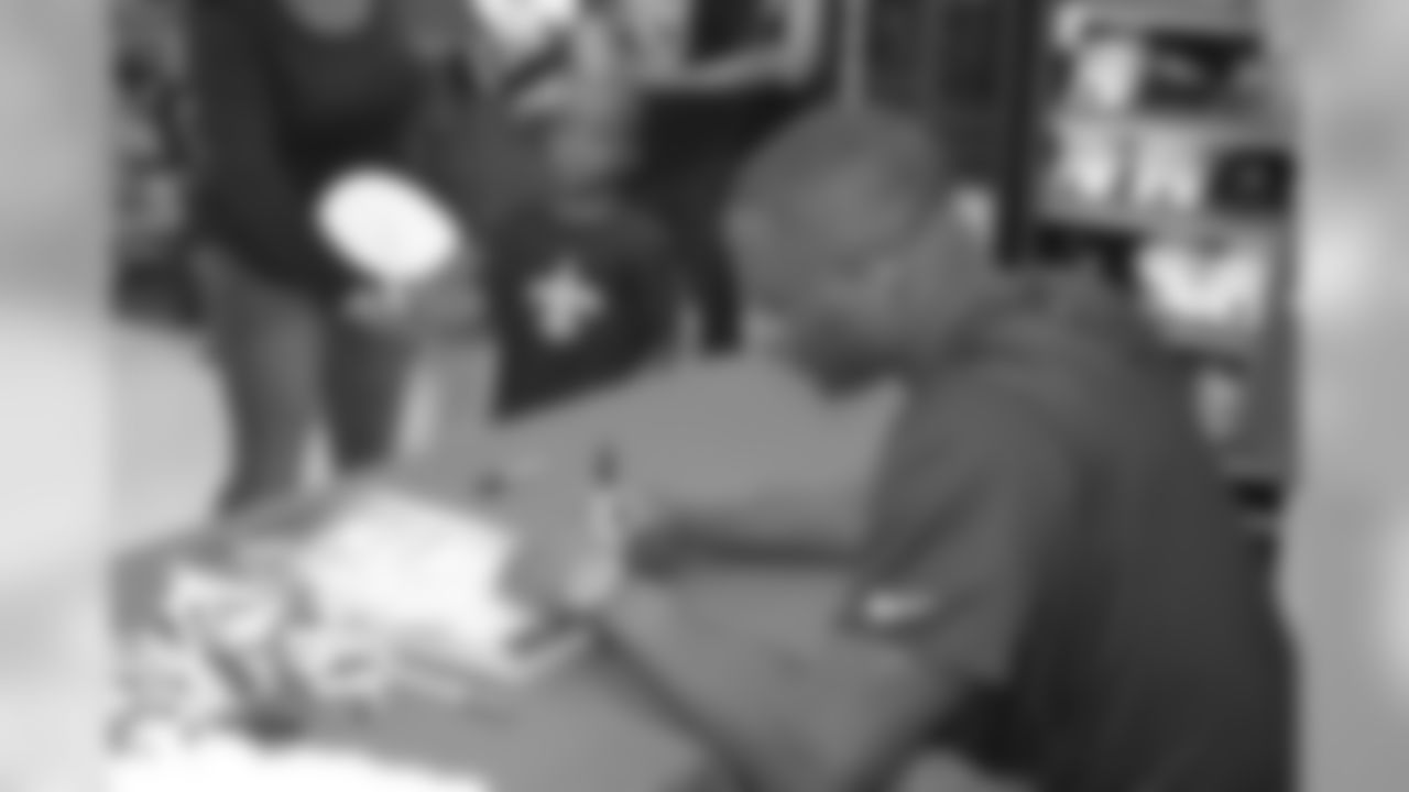 New Orleans Saints tight end Chris Manhertz met with Saints fans and signed autographs at Academy Sports and Outdoors in Kenner.