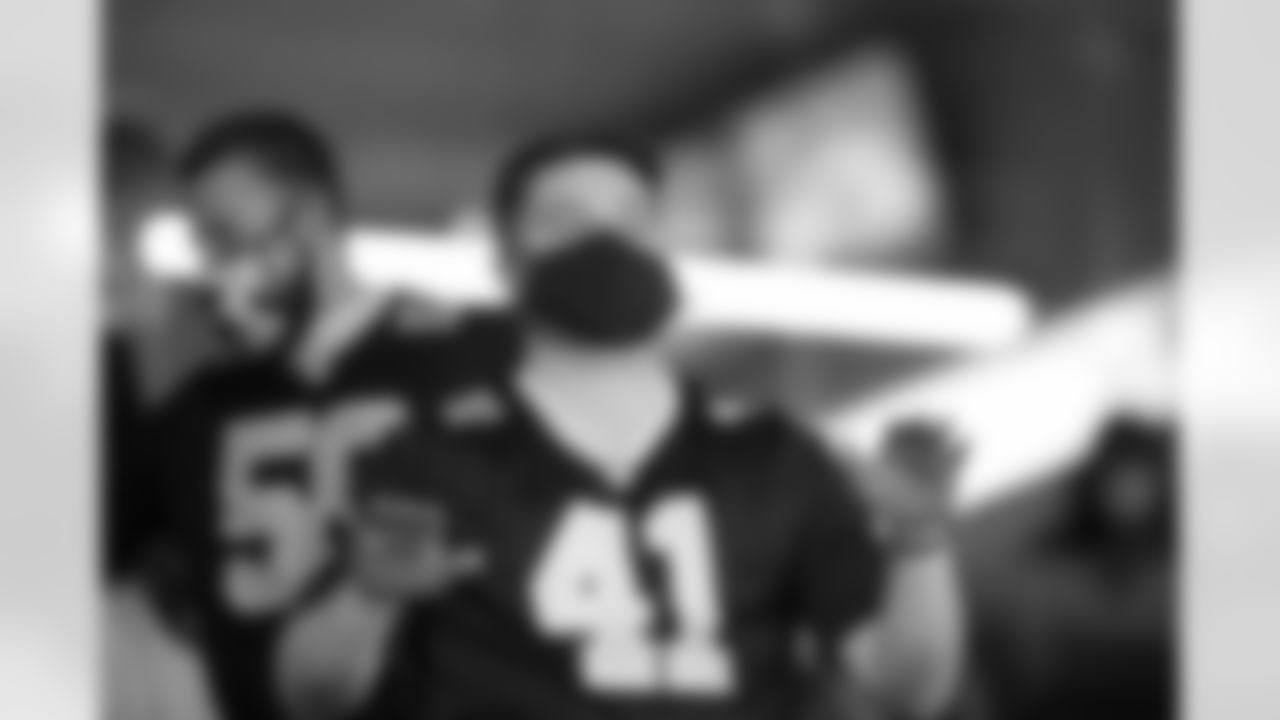 3,000 New Orleans Saints fans, including 750 vaccinated health-care workers from Ochsner, LCMC, and Tulane cheer on the team from inside the Mercedes-Benz Superdome against the Tampa Bay Buccaneers in the Divisional Round of the 2020 NFL playoffs.