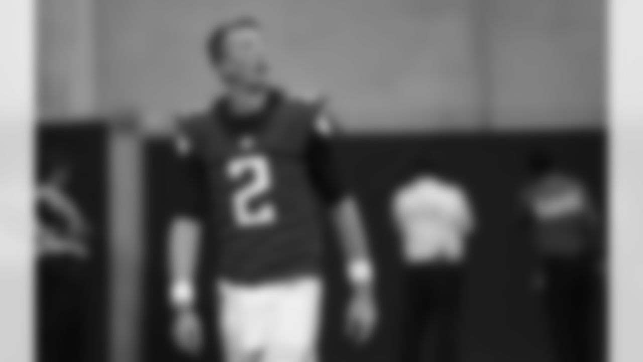 Atlanta Falcons quarterback Matt Ryan warms up before the first half of an NFL football game between the Atlanta Falcons and the New Orleans Saints, Sunday, Sept. 23, 2018, in Atlanta. (AP Photo/David Goldman)