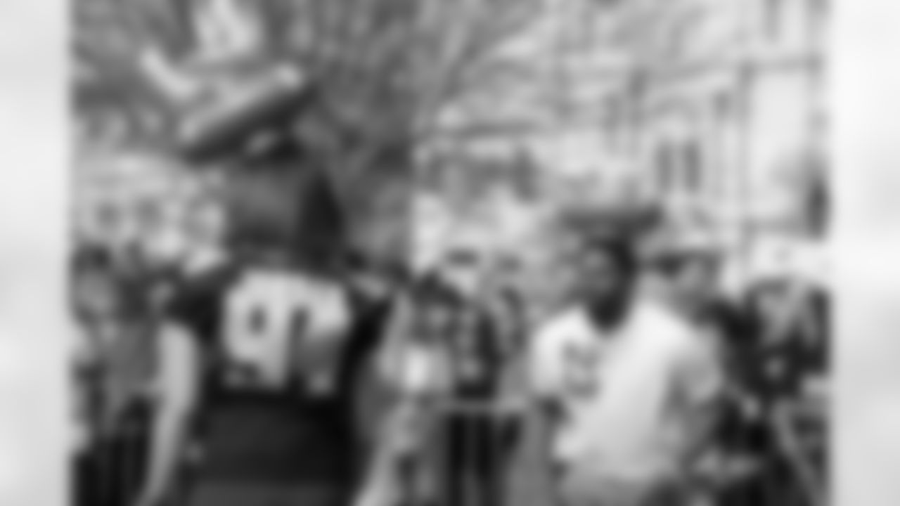 On Thursday, March 10, New Orleans Saints defensive end Cam Jordan and defensive back C.J. Gardner-Johnson surprised Today Show hosts Hoda Kotb and Jenna Bush Hager with team jerseys and helmets and competed in football games during their taping at Jackson Square.