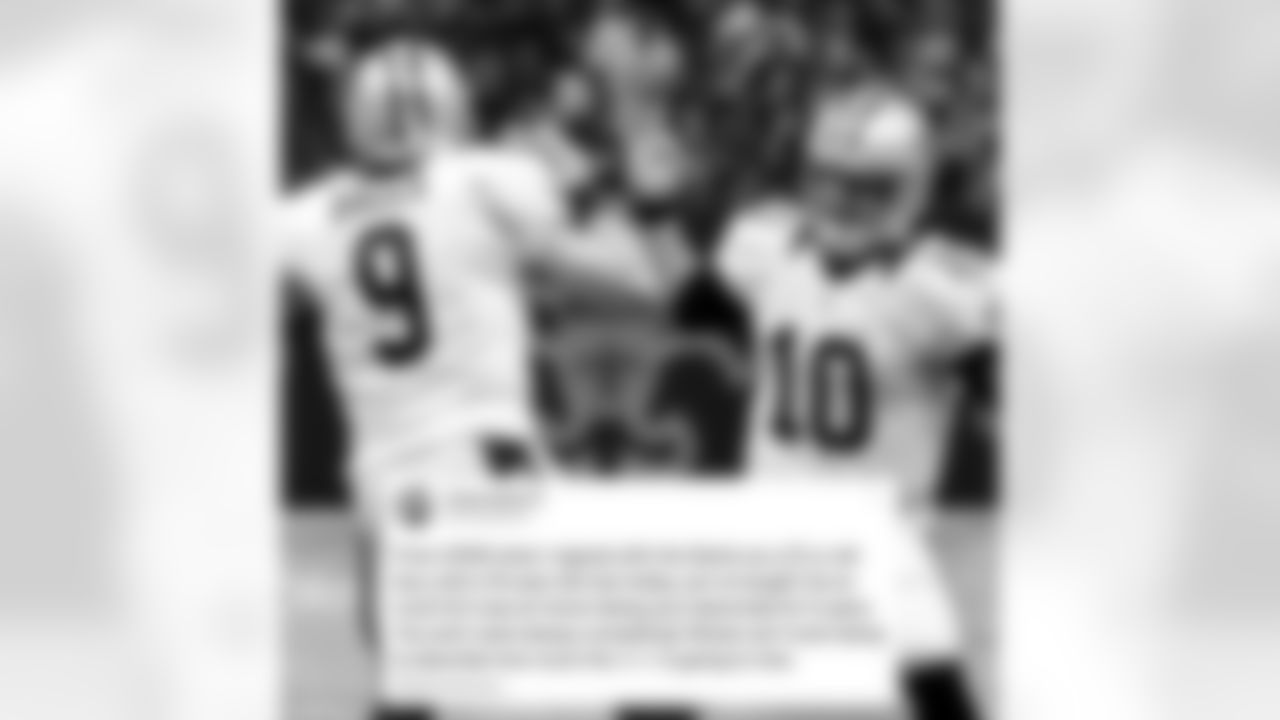Chase Daniel: From 2001 when I signed with the Saints as a 22 yr old boy until a 34 man today, you've taught me so much and it was an honor being your teammate for 5 years. You and I were always competing! Words can't even begin to describe how much the @nfl is going to miss @drewbrees.