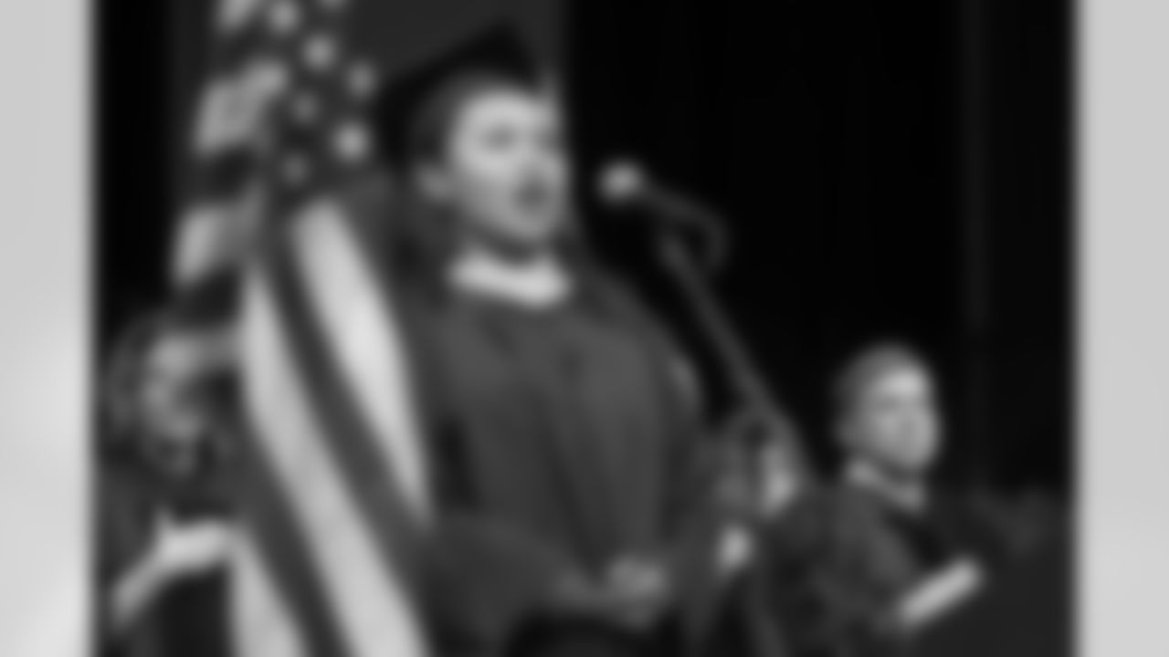 Former New Orleans Saints head coach Sean Payton speaks at the Commencement ceremony for Loyola University of New Orleans on Saturday, May 14, 2022.