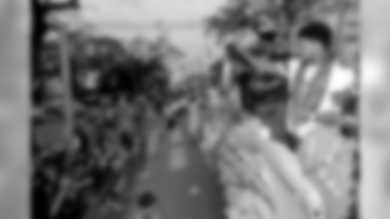 Several members of the New Orleans Saints rode on float #6 with singer Lauren Alaina as the 1,500 members of the Krewe of Orpheus roll down the Uptown route on 38 floats with their parade entitled "Beastly Kingdoms of Orpheus" on Monday, February 24, 2020. (Photo by Michael DeMocker)