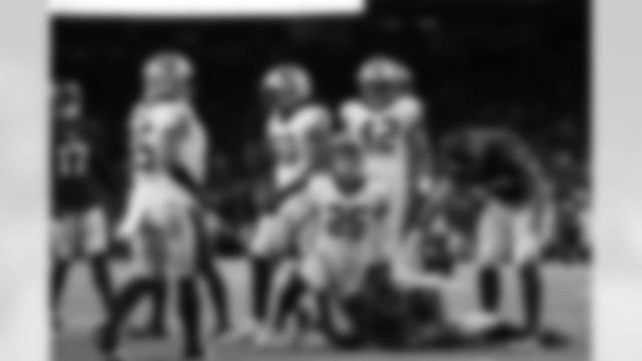 New Orleans Saints players in action during their 2022 Preseason Week 1 game against the Houston Texans.