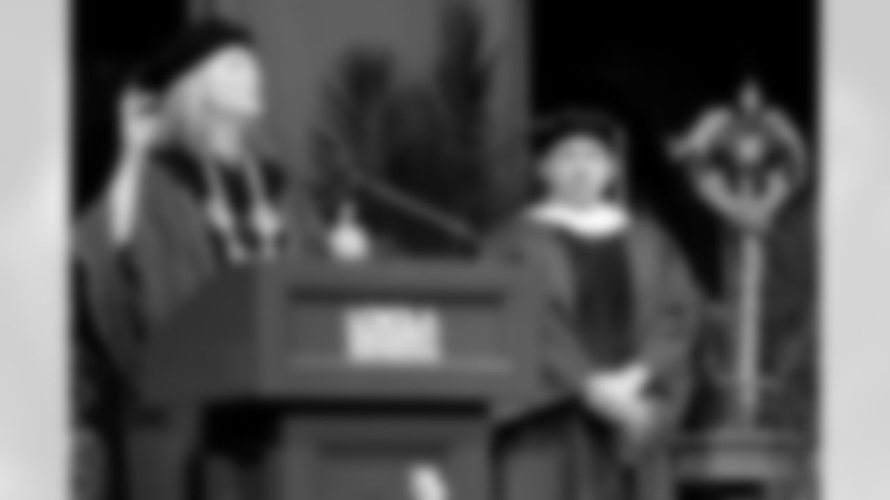 Former New Orleans Saints head coach Sean Payton speaks at the Commencement ceremony for Loyola University of New Orleans on Saturday, May 14, 2022.
