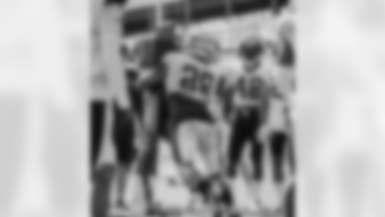 The New Orleans Saints took the field for workouts during 2023 Training Camp presented by Rouses Markets on Tuesday, August 1 with cornerback Lonnie Johnson Jr. (28) in attendance.