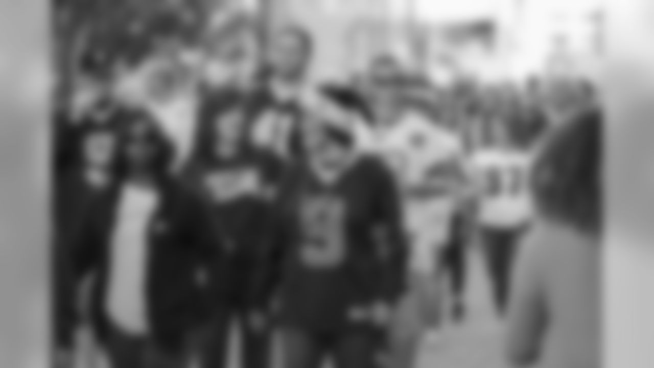 New Orleans Saints fans get ready for Week 14 against the San Francisco 49ers during our pregame party at Champions Square presented by Ticketmaster.