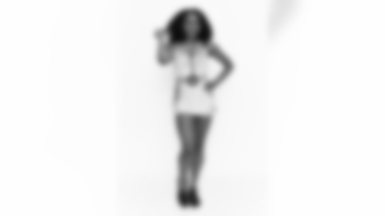 The 2023 New Orleans Saints Cheer Krewe posed for uniform portraits at the team's annual Media Day photoshoot.