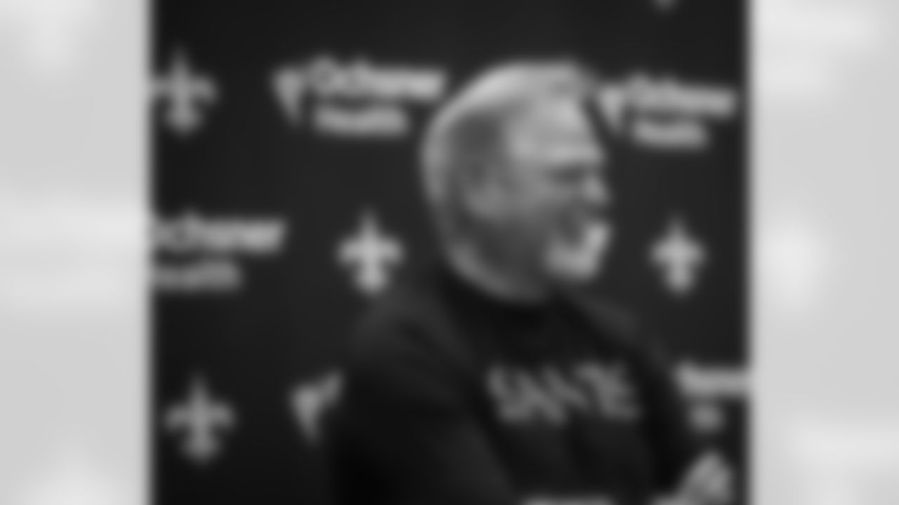 New Orleans Saints Executive Vice President and General Manager Mickey Loomis speaks to the media in his pre-Draft press conference ahead of the 2022 NFL Draft.