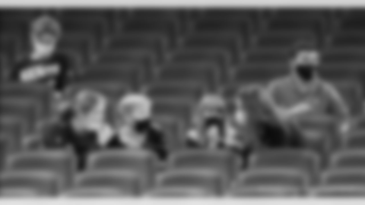 New Orleans Saints fans and employees cheer on the team from inside the Mercedes-Benz Superdome as the Saints take on the Green Bay Packers in week 3 of the 2020 NFL season.