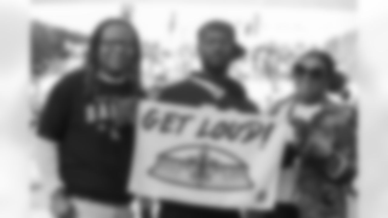 Fans get ready at Champions Square as the New Orleans Saints host the Las Vegas Raiders in Week 8 of the 2022 NFL season on October 30 at the Caesars Superdome.