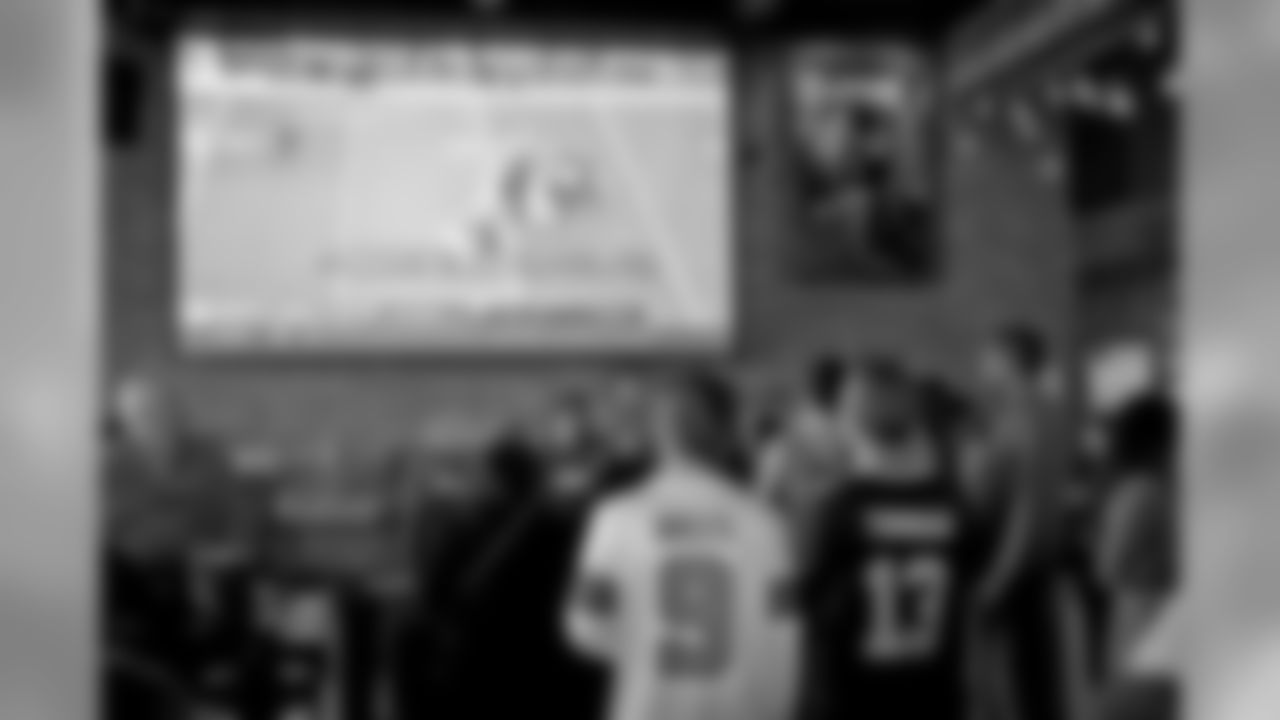 Saints fans watch as the Tampa Bay Buccaneers host the New Orleans Saints during the Bud Light Watch Party at Wrong Iron on the Greenway on Sunday, November 17, 2019.