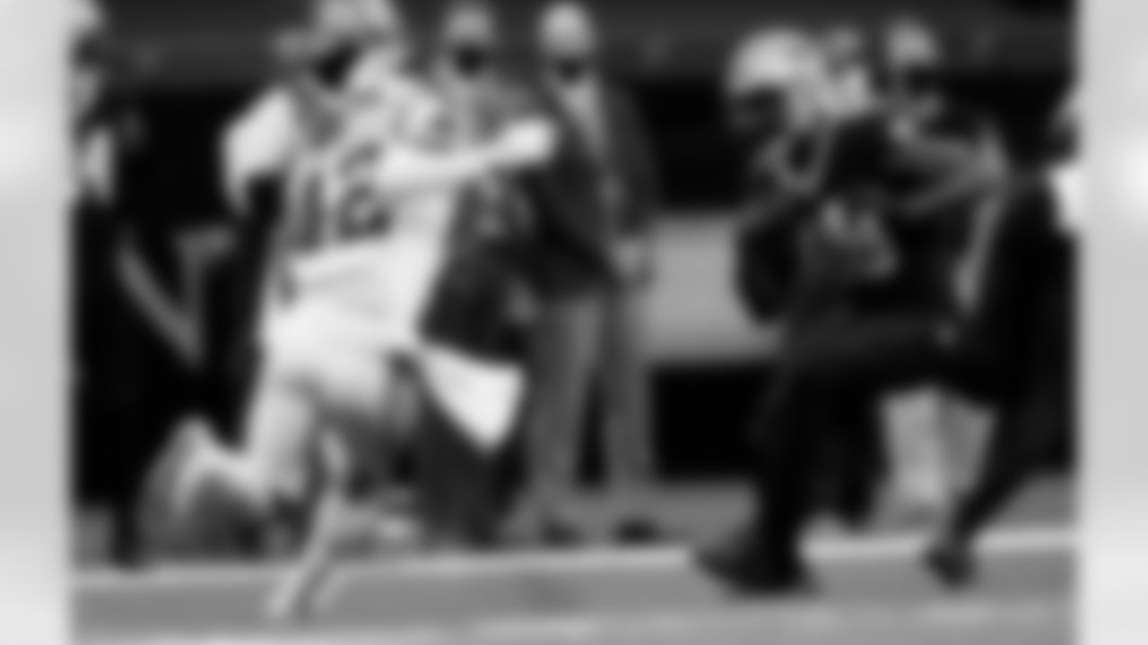 Game action photos from the New Orleans Saints vs. Carolina Panthers matchup in Week 7 of the 2020 NFL season.