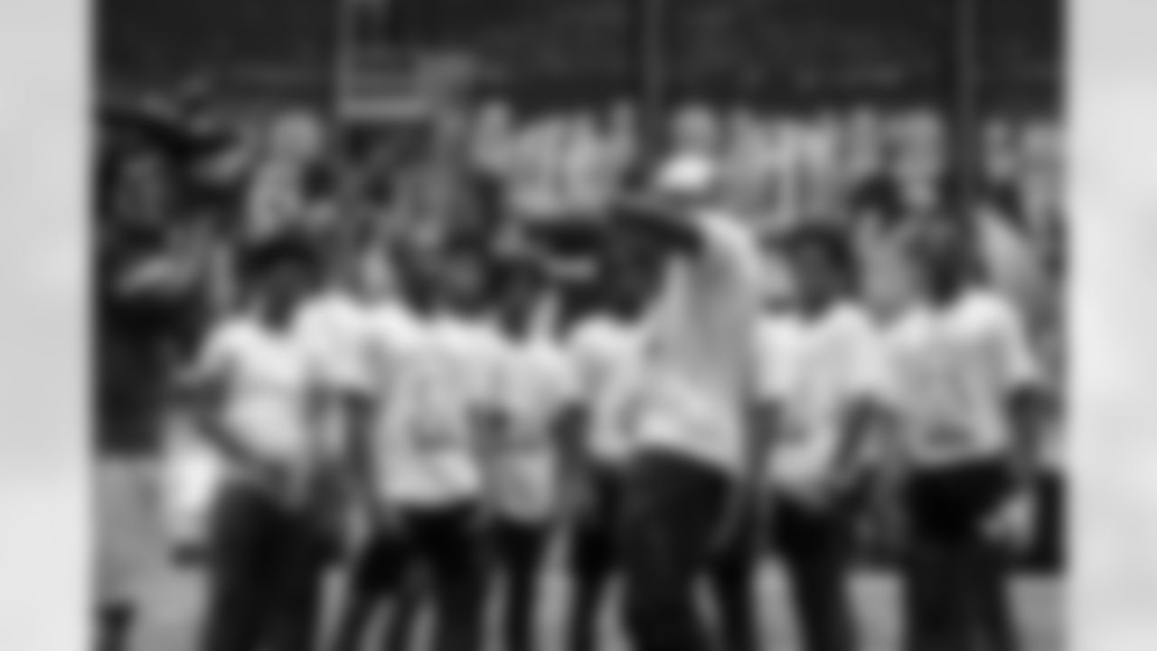 New Orleans Saints wide receiver Jarvis Landry hosted nearly 100 kids from his hometown of St. James Parish at his annual GiveBack event at the Ochsner Sports Performance Center on July 15, 2022.
