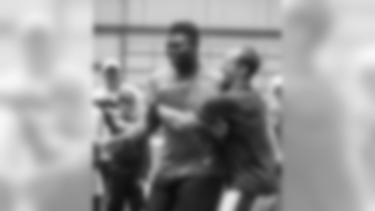 New Orleans Pelicans' Zion Williamson joins Drew Brees, the New Orleans Saints QB's, and Alvin Kamara in the Quarterback Challenge during Saints Training Camp presented by Verizon at Ochsner Sports Performance Center on July 29, 2019.