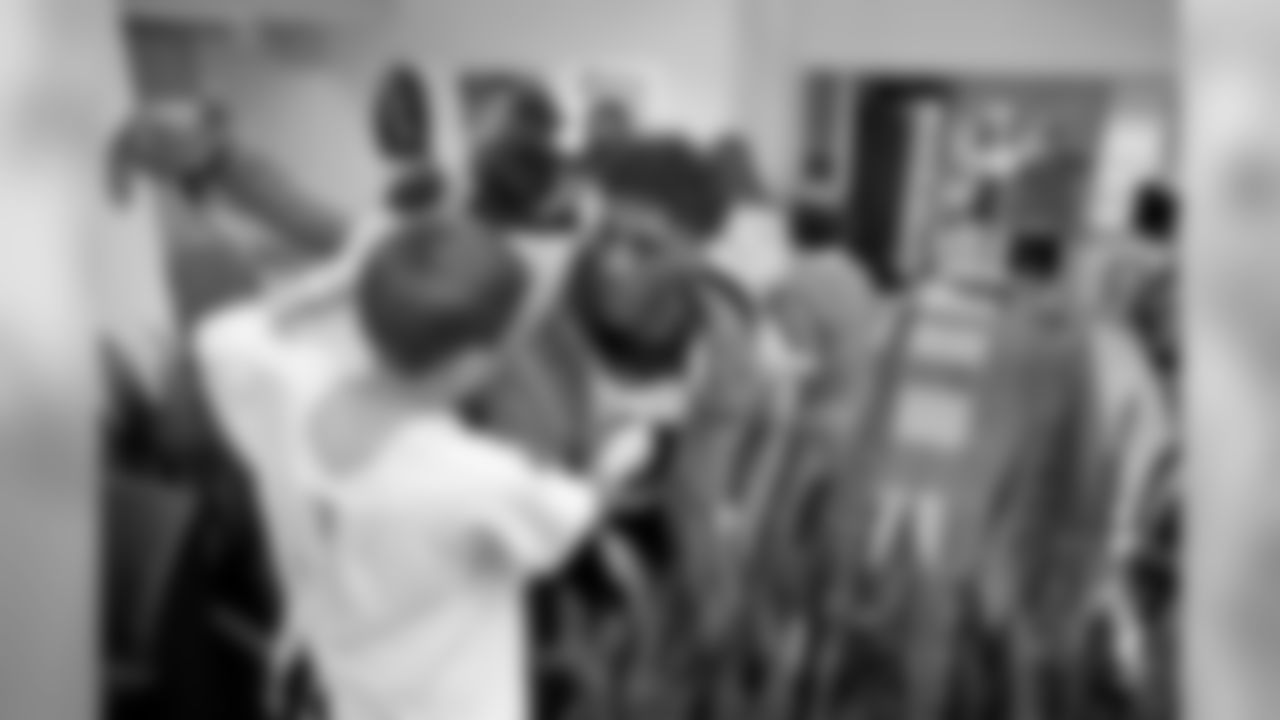New Orleans Saints wideout Michael Thomas visited pediatric patients at Ochsner Hospital for Children on Monday, Dec.23, one day after setting the single-season receptions record. Harrah's of New Orleans provided the gifts.