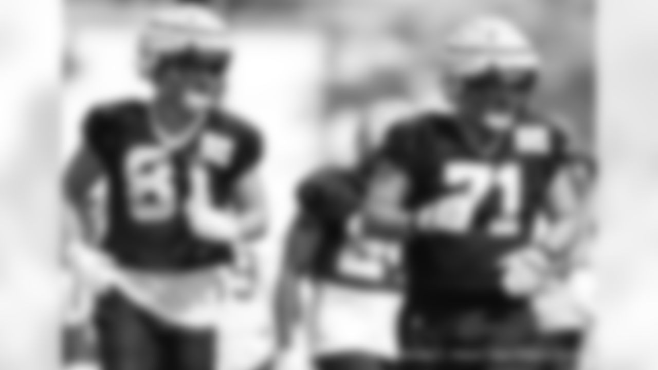 New Orleans Saints tight end Nick Vannett and offensive lineman Ryan Ramczyk took the field for practice during 2022 Training Camp presented by Rouses Markets on Saturday, July 30