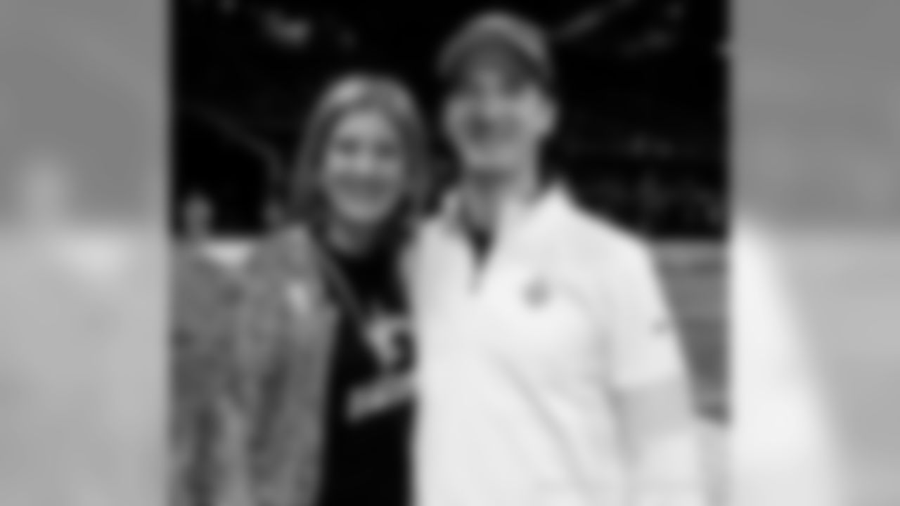 Guests joined Mrs. Benson on the sideline of Mercedes-Benz Stadium for the Saints' Thanksgiving night victory over the Atlanta Falcons on Thursday Night Football in week 13 of the 2019 NFL season.