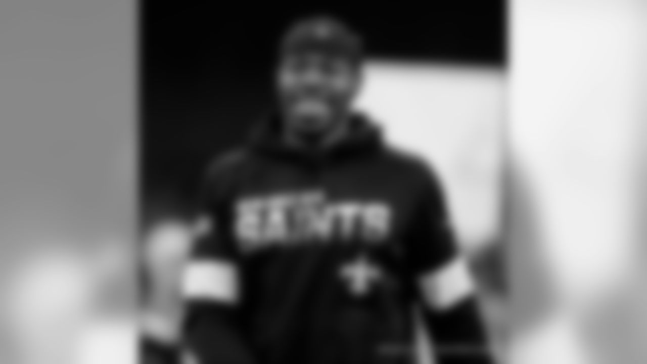 New Orleans Saints players prepare for week 14 before taking on the San Francisco 49ers at the Mercedes-Benz Superdome.