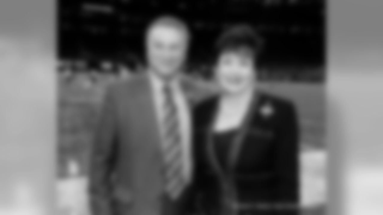 Guests joined Mrs. Benson on the sideline of Mercedes-Benz Stadium for the Saints' Thanksgiving night victory over the Atlanta Falcons on Thursday Night Football in week 13 of the 2019 NFL season.