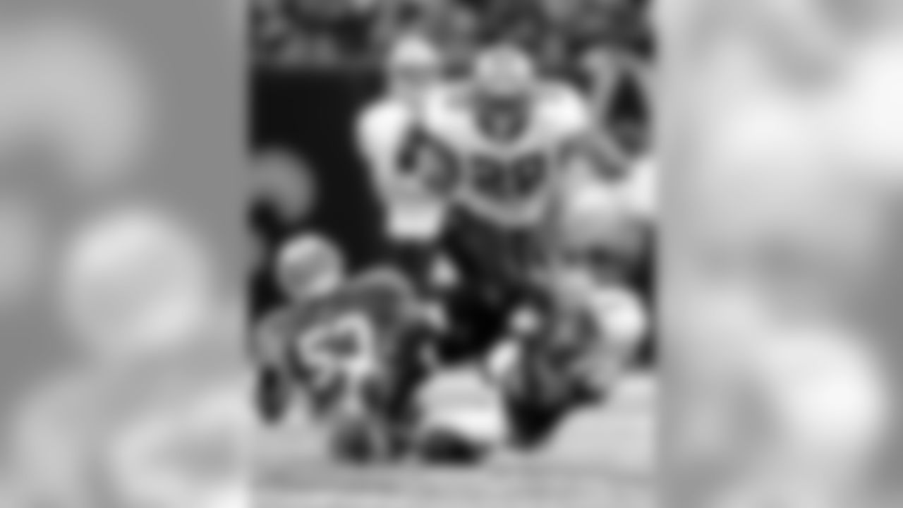 Mark Ingram powered through Colts defenders during his rookie season in 2011.
