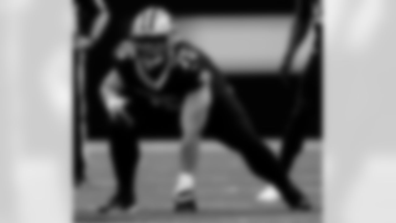 Check out photos of New Orleans Saints offensive guards Andrus Peat, Nick Easton, and Cesar Ruiz in action during the 2020 NFL season.