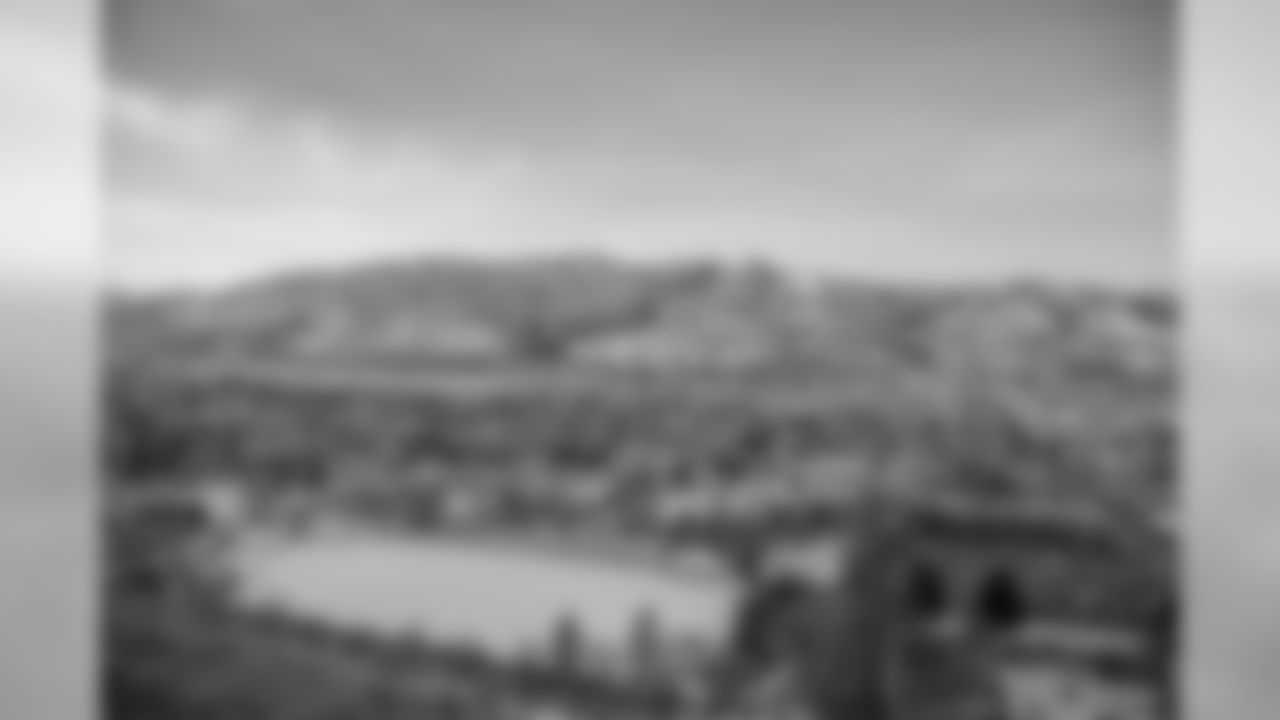 A view of Pocatello, Idaho and Kinport Peak and the snow covered football field where Taysom Hill played as a boy.