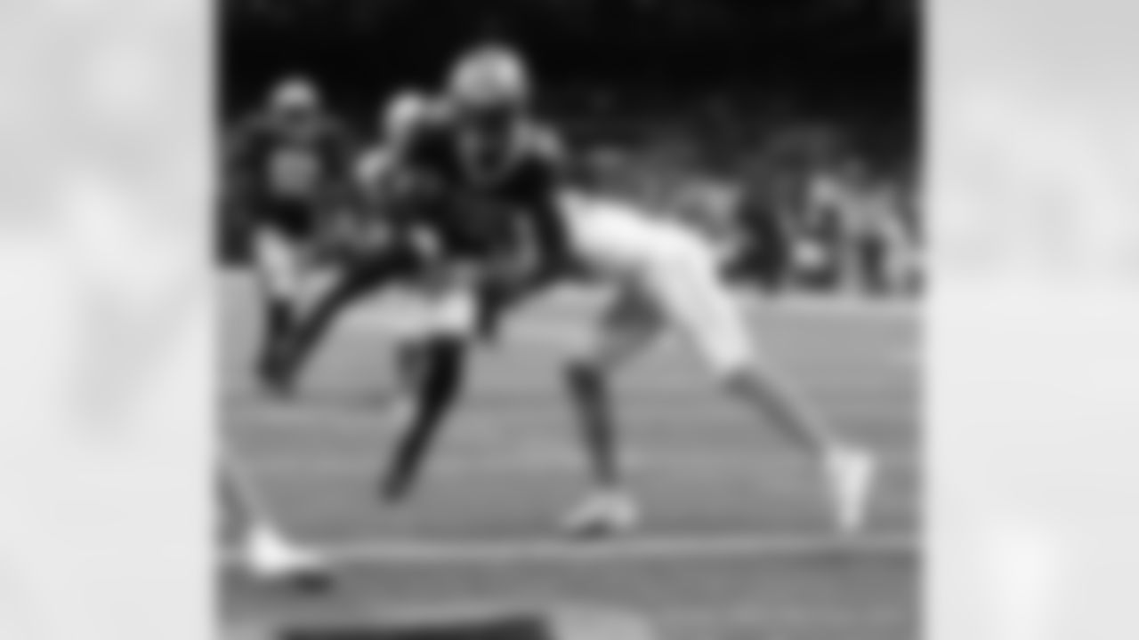 New Orleans Saints wide receiver Kirk Merritt (85) in action during their 2022 Preseason Week 3 game against the Los Angeles Chargers.