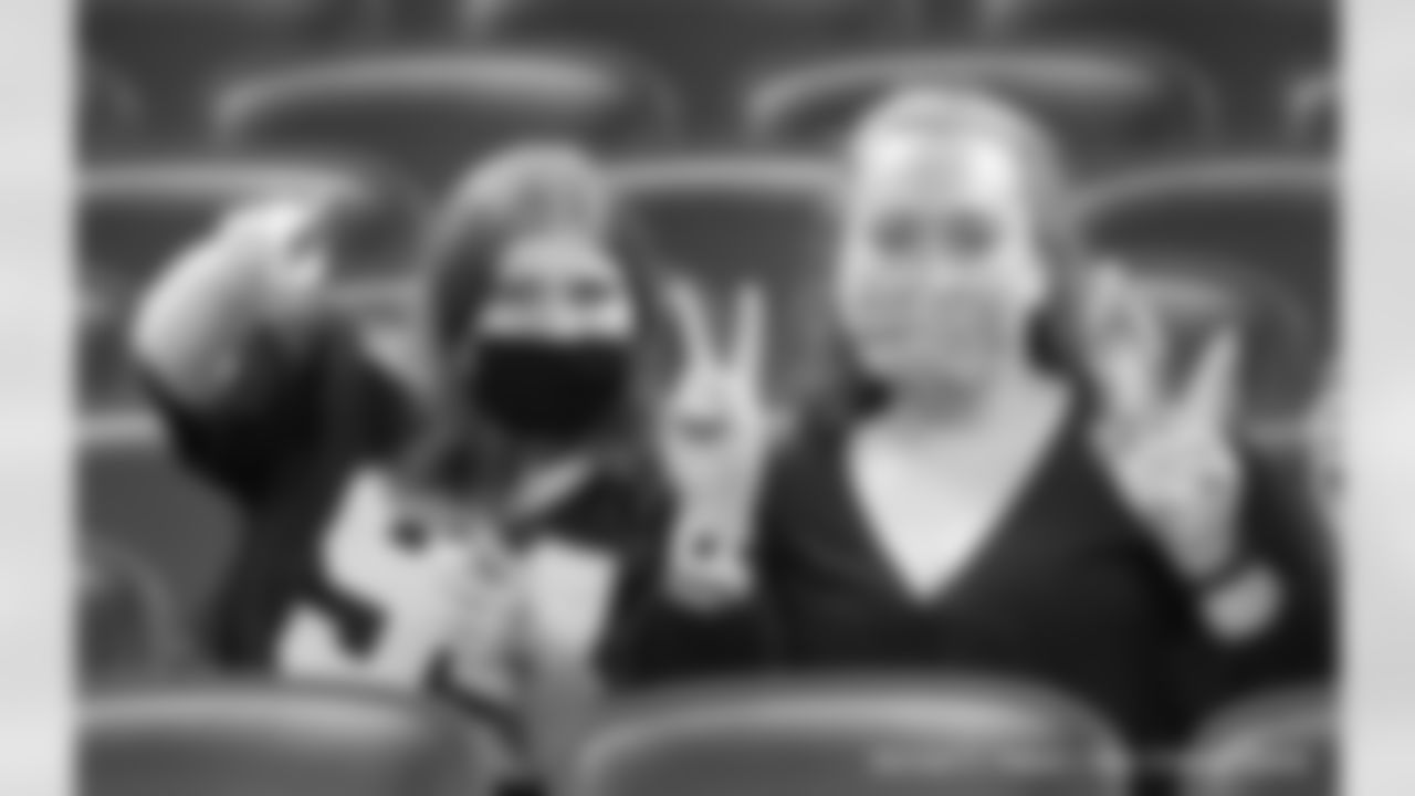 New Orleans Saints fans enjoy their first preseason game and entertainment performances in the Caesars Superdome on August 23, 2021 ahead of the team's matchup against the Jacksonville Jaguars.