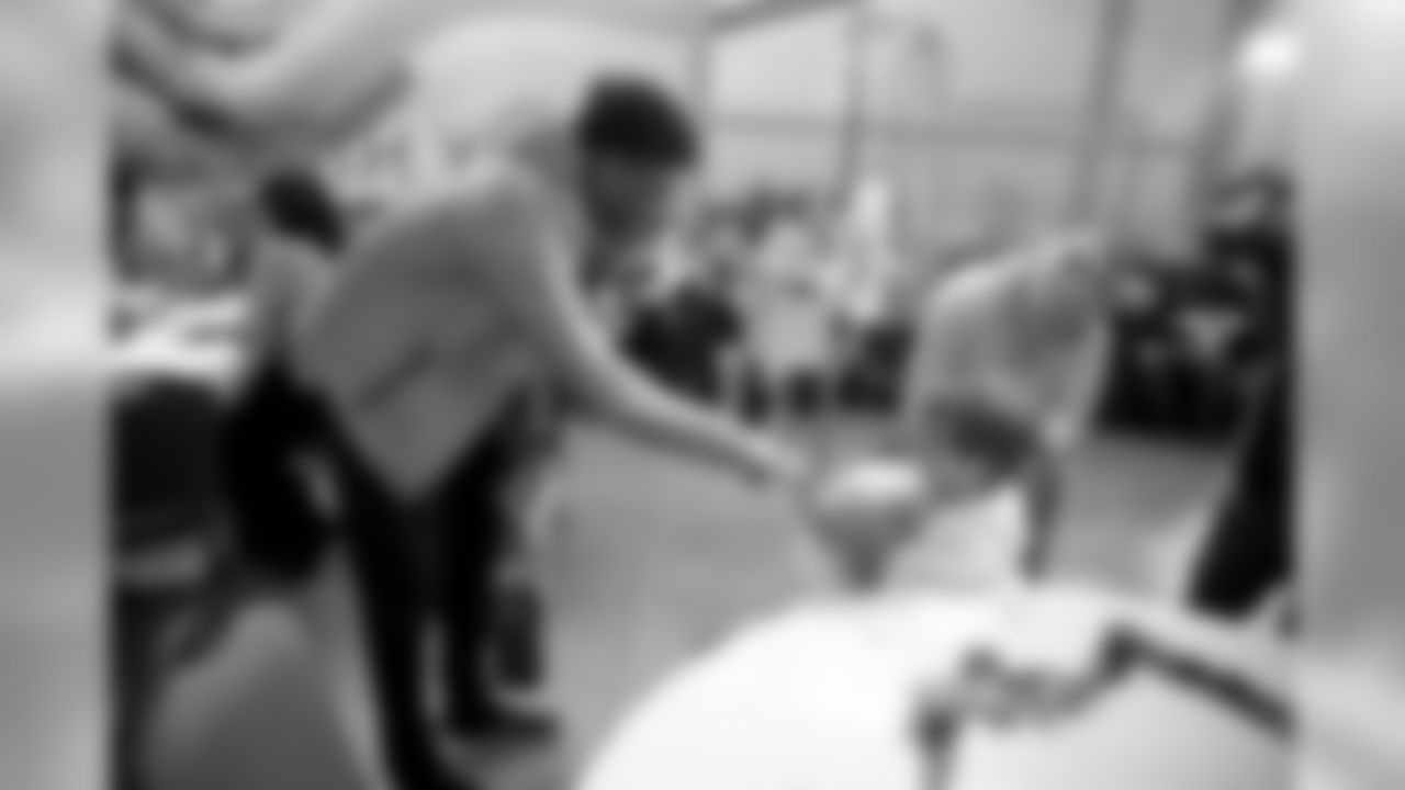 New Orleans Saints wideout Michael Thomas visited pediatric patients at Ochsner Hospital for Children on Monday, Dec.23, one day after setting the single-season receptions record. Harrah's of New Orleans provided the gifts.