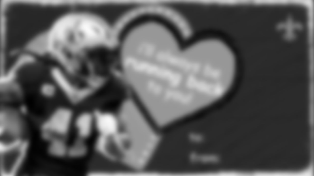 Happy Valentine's Day from the New Orleans Saints! Send some love to someone special with our Saints-themed cards for the holiday!