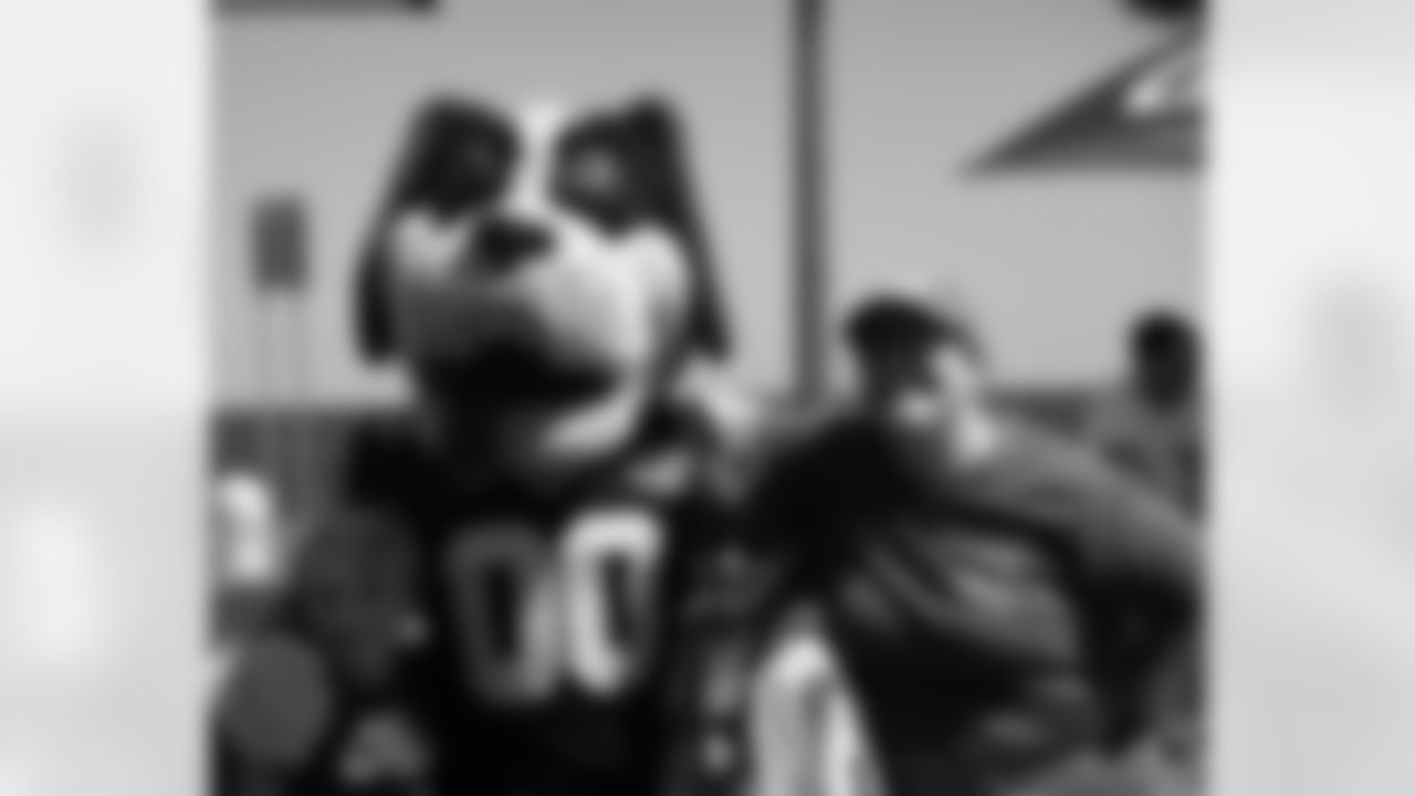 New Orleans Saints mascot Gumbo visited with fans at the National Fried Chicken Festival presented by Raising Cane's at the New Orleans Lakefront on Lakeshore Drive on Saturday, Sept. 30.