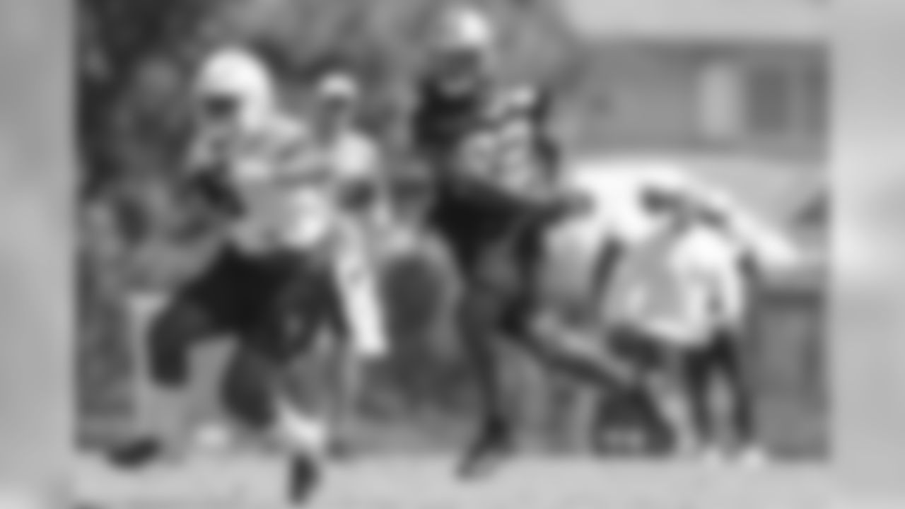 Action photos of New Orleans Saints Training Camp presented by Verizon at joint practice with the Los Angeles Chargers at Jack R. Hammett Sports Complex in Costa Mesa, CA. on August 16, 2019.
